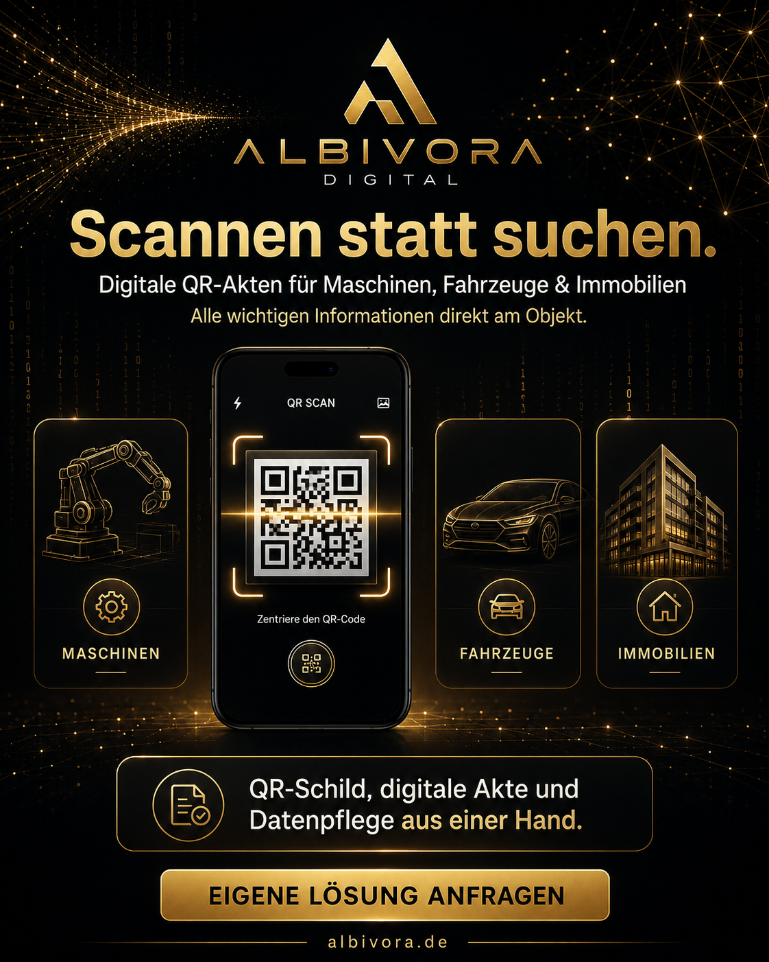 Albivora Digital: Scannen statt suchen - digitale QR-Akten für Maschinen, Fahrzeuge und Immobilien