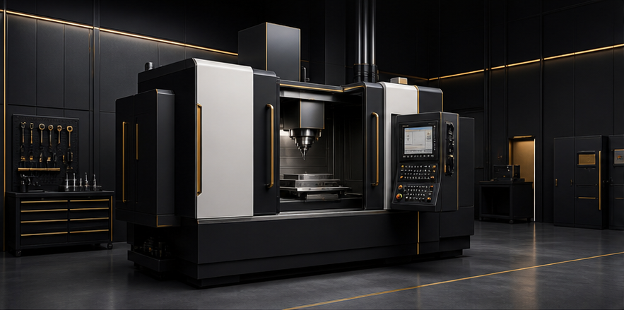 CNC-Maschine als Beispiel für eine QR-Maschinenakte