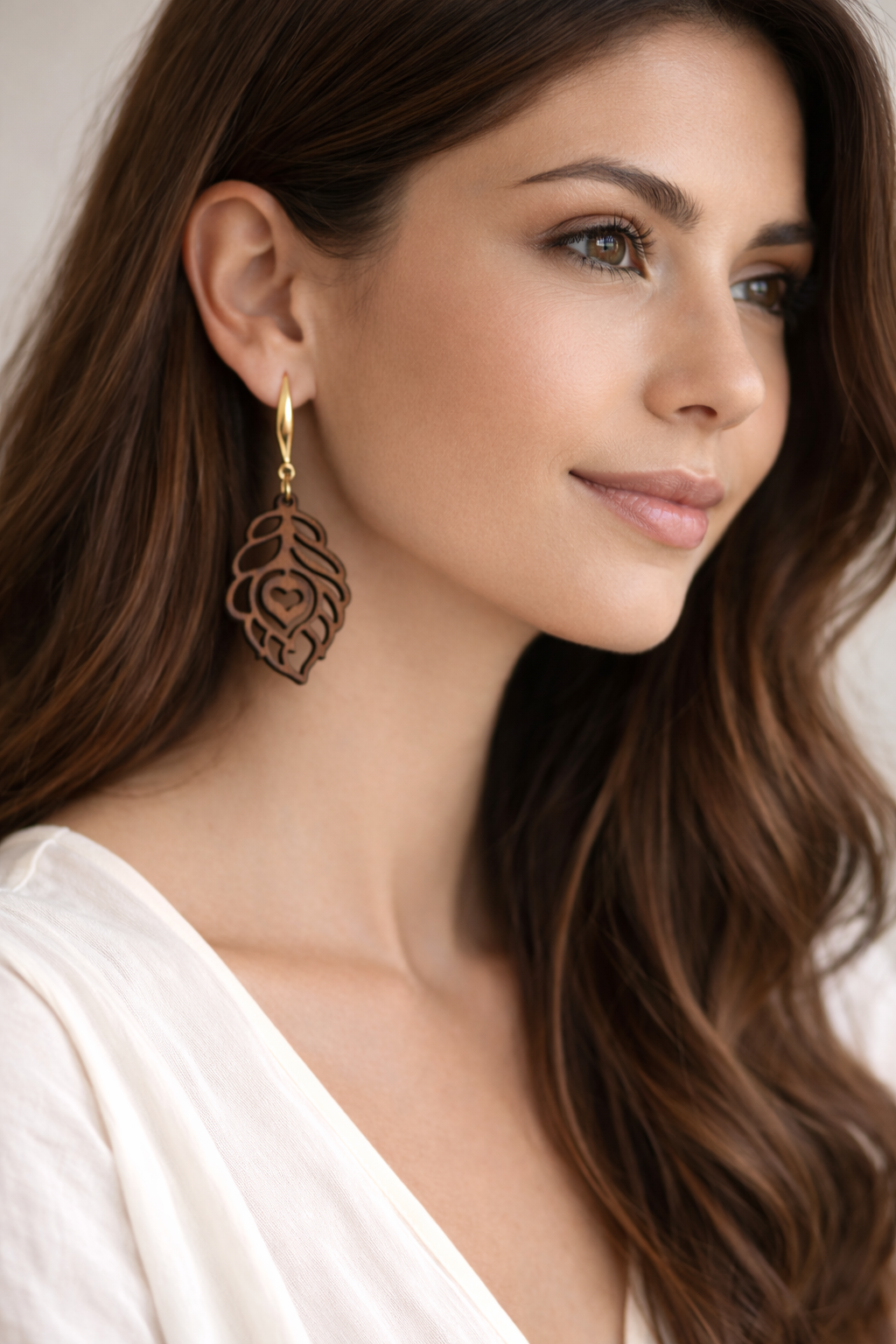 Ohrringe Albivora Herzblatt